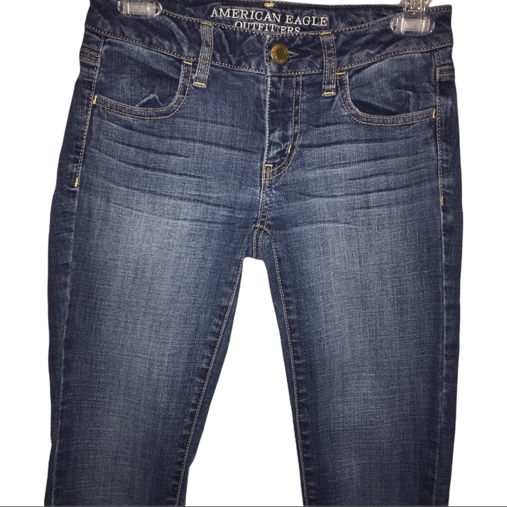 Womens  American Eagle Super Stretch Jeggings 2 Short Jeans Denim - Picture 2 of 10